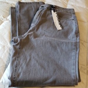 Jones NY Lexington straight gray jeans